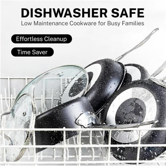 Granitestone 20 Pc Complete Pots and Pans Set Non Stick, Cookware Set with Deep - Picture 10 of 12